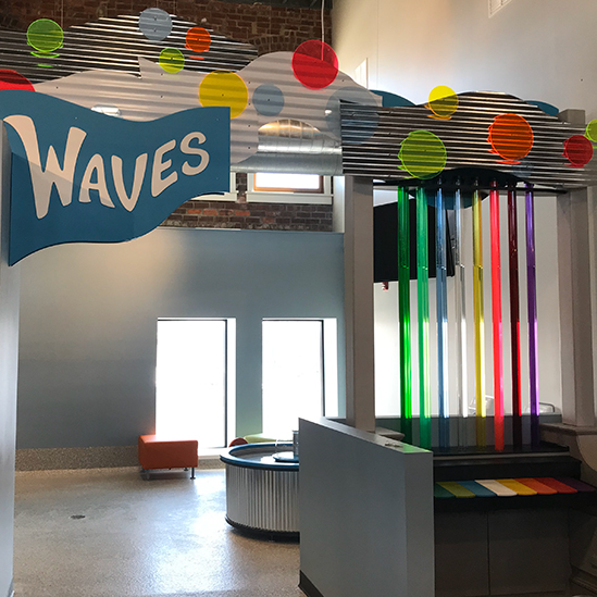 overview of children's magnetic wall